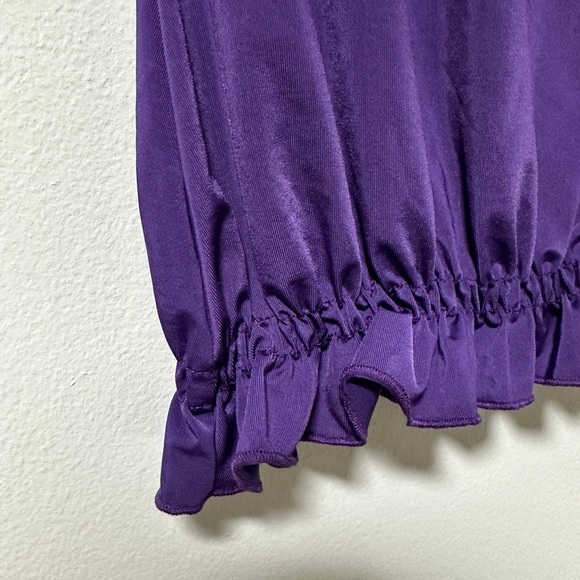 Y2K Fabulosity Purple Gem Embellished Short Sleeve Top Women’s Size XL NWT - Picture 7 of 11